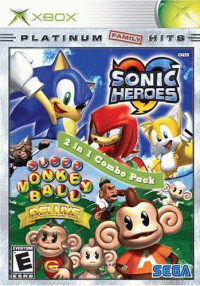 Sonic Heroes and Super Monkey Ball Deluxe Xbox US box art